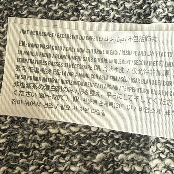 Hollister NEW Size M / L Marled Knit Pullover Sweater Aztec Design Gray‎ Y2K NWT - Picture 5 of 7